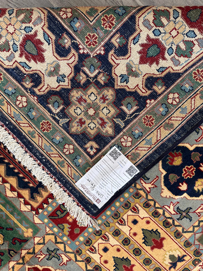 Hand-Knotted Afghani Bakhtiari Garden Rug | 6'9" x 9'10" Wool Area Rug - Tampa Home & Garden Store