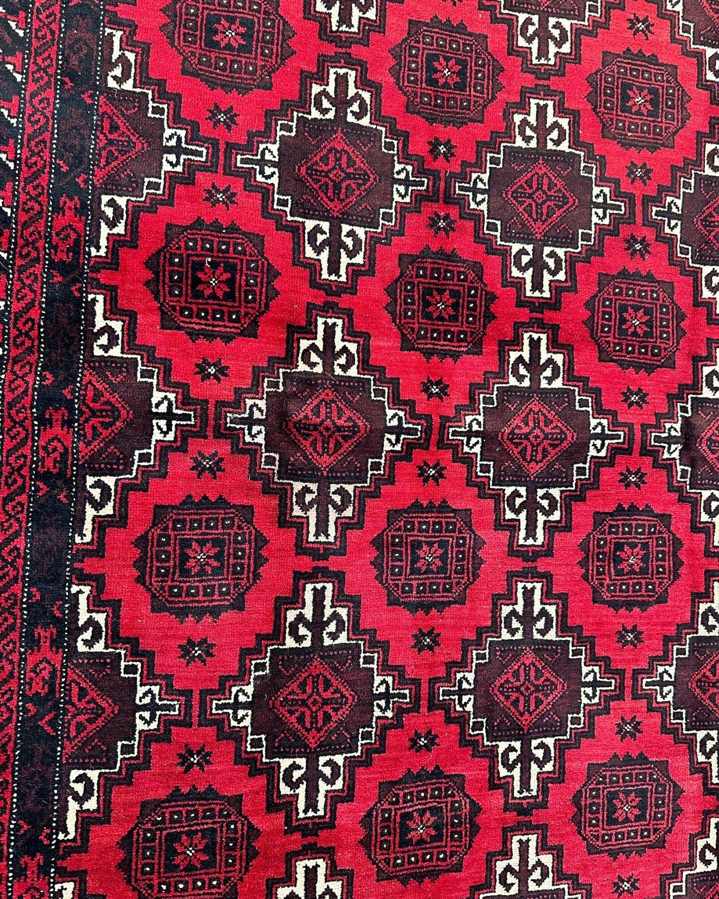 Hand-Knotted Afghani Baluch Wool Rug - 3’1” x 6’9” - Tampa Home & Garden Store