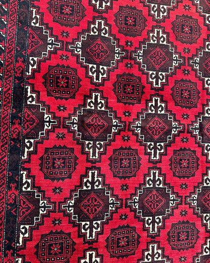 Hand-Knotted Afghani Baluch Wool Rug - 3’1” x 6’9” - Tampa Home & Garden Store