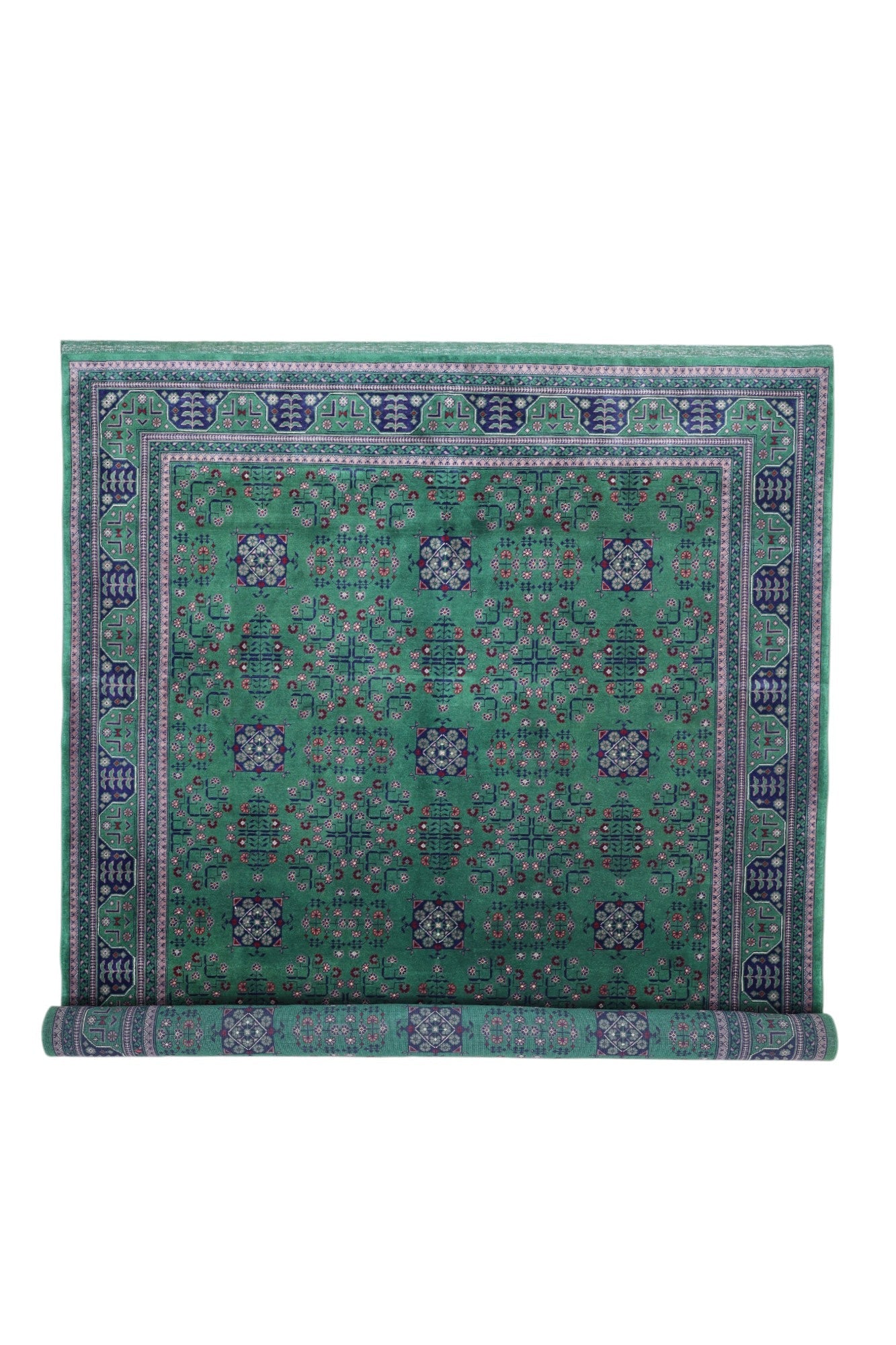 Hand-Knotted Afghani Bukharayi Wool Rug – 6’7″  x  9’9″ - Tampa Home & Garden Store