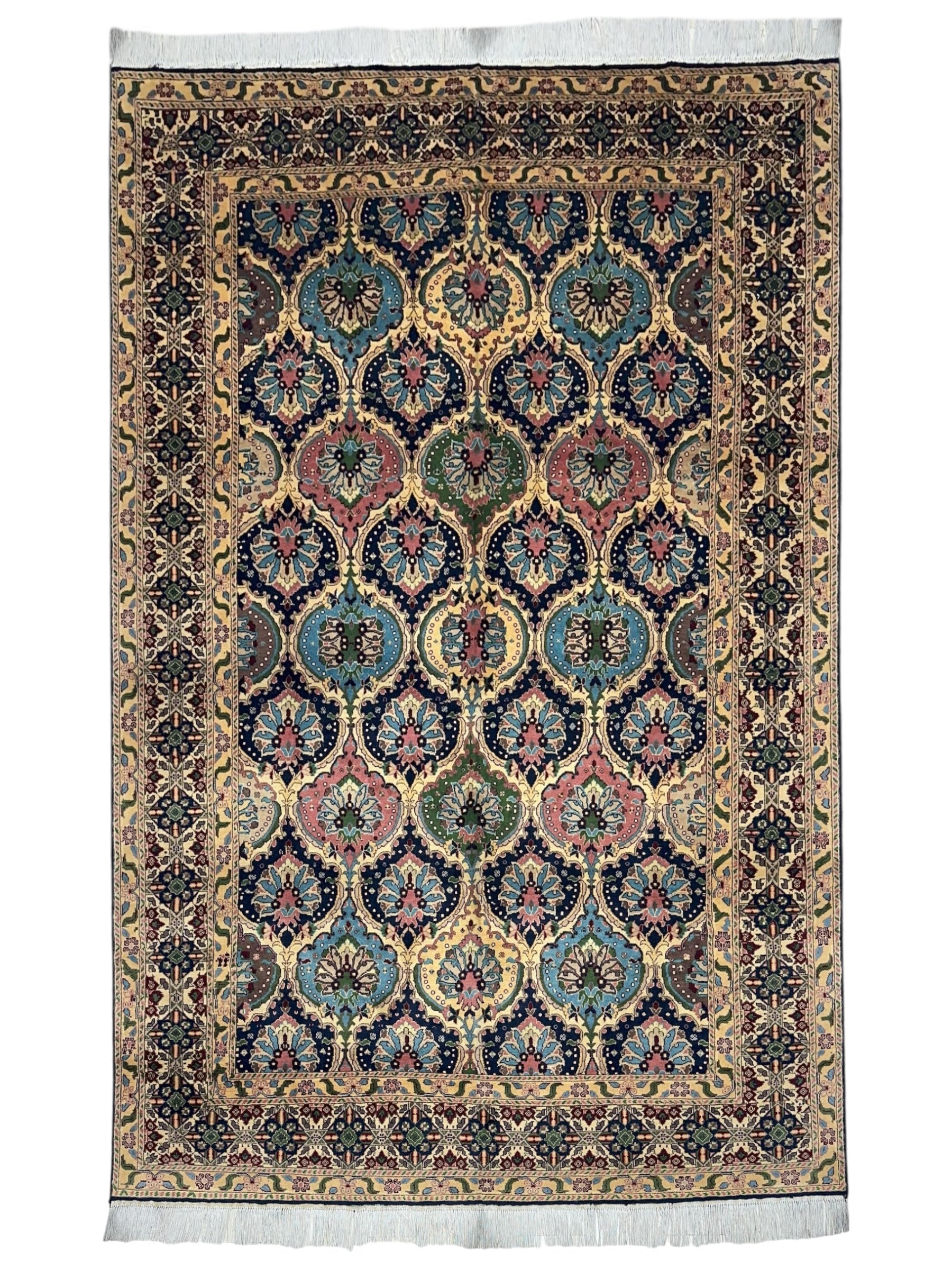 Hand-Knotted Afghani Heart Shape Wool Rug – 6’6″  x  9’2″ - Tampa Home & Garden Store