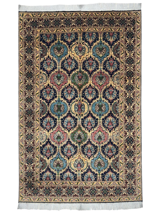 Hand-Knotted Afghani Heart Shape Wool Rug – 6’6″  x  9’2″ - Tampa Home & Garden Store