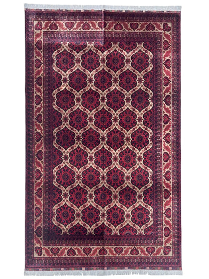 Hand-Knotted Afghani Heart Shape Wool Rug – 6’6″  x  9’5″ - Tampa Home & Garden Store