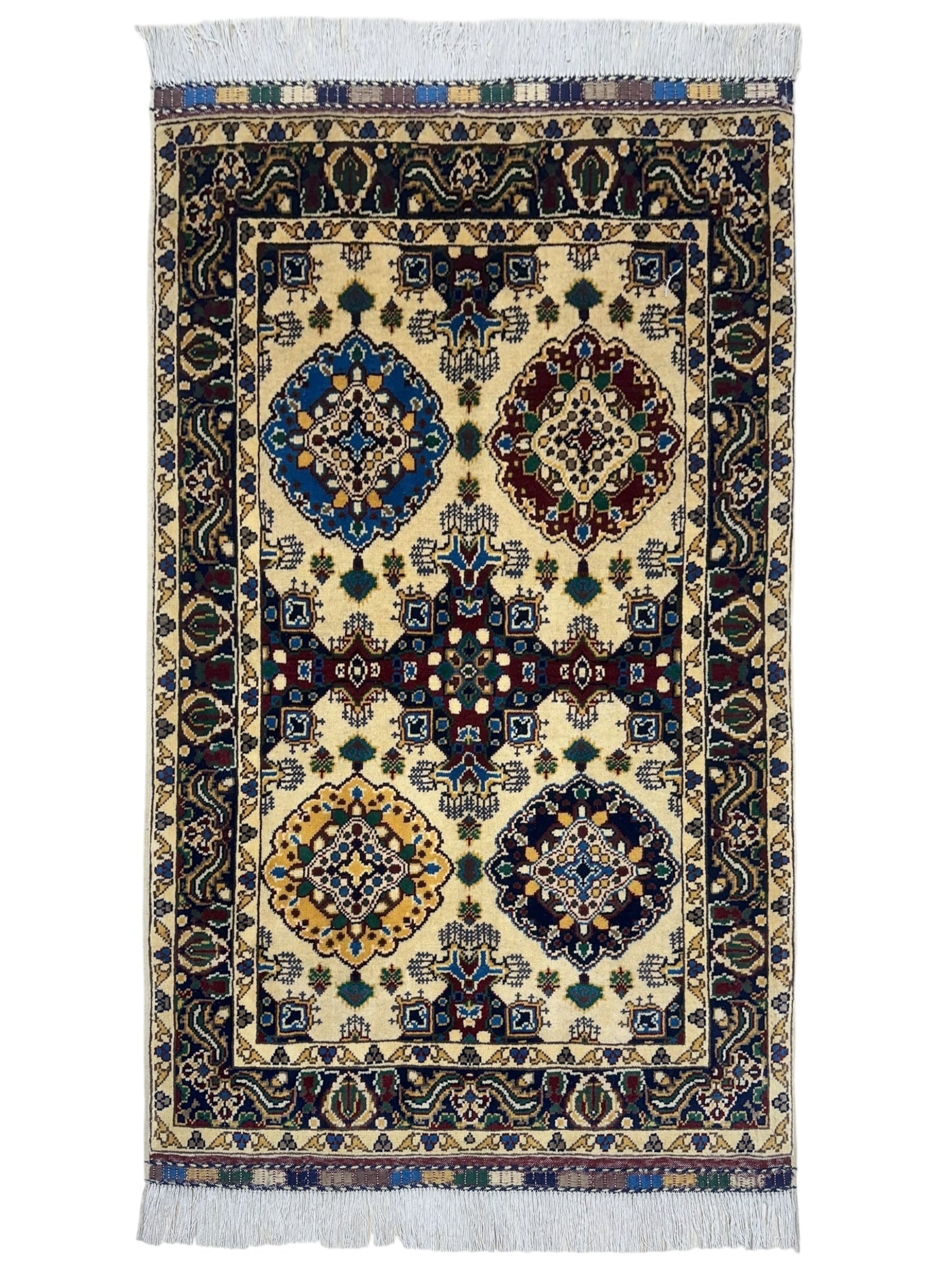 Hand-Knotted Afghani Kashi Wool Rug – 2’9″  x  4’4″ - Tampa Home & Garden Store