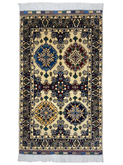Hand-Knotted Afghani Kashi Wool Rug – 2’9″  x  4’4″ - Tampa Home & Garden Store
