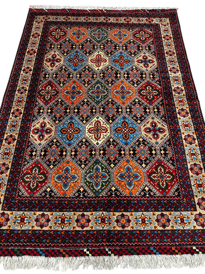 Hand-Knotted Afghani Kashi Wool Rug – 4’9″  x  6’10″ - Tampa Home & Garden Store