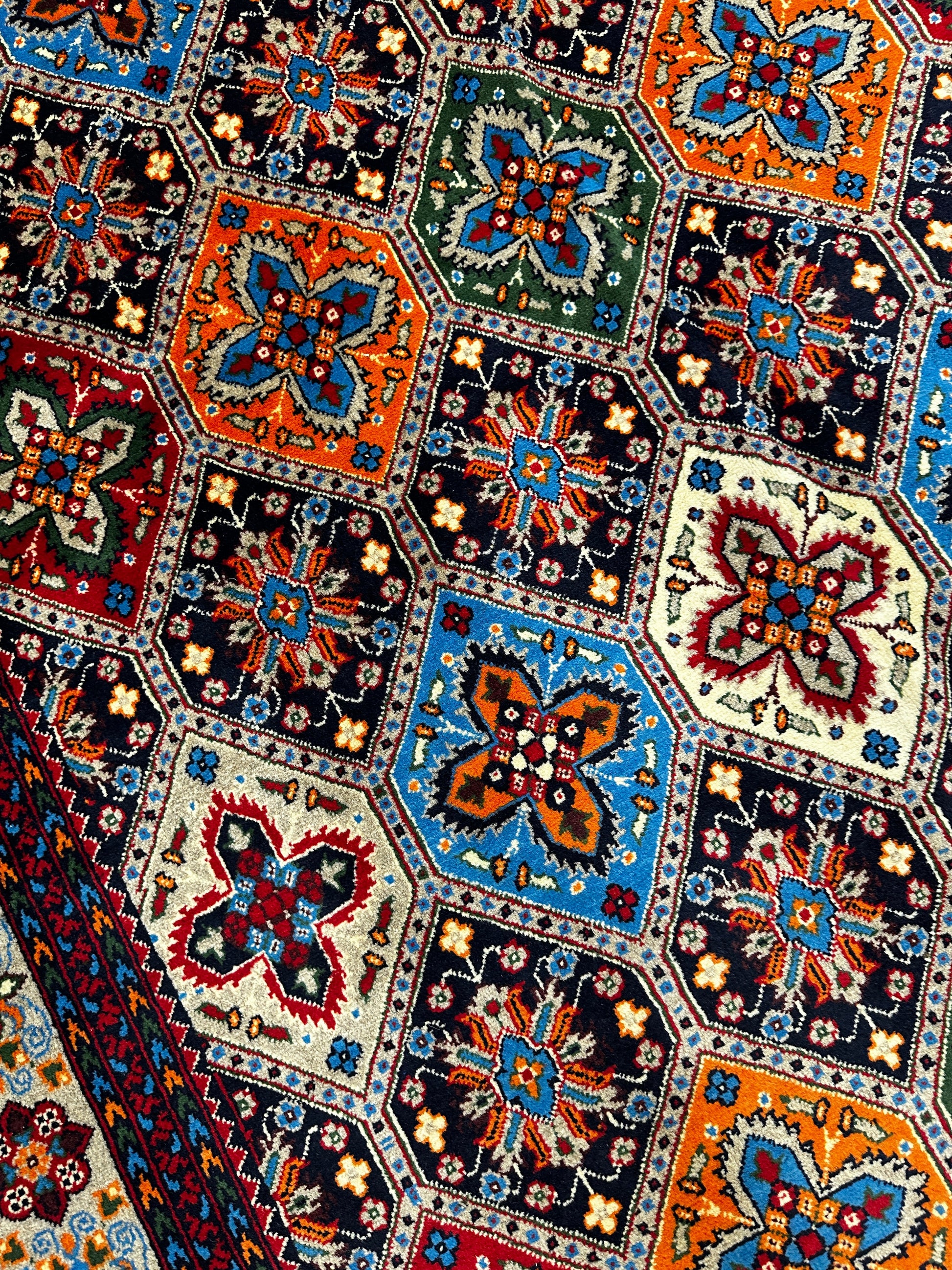 Hand-Knotted Afghani Kashi Wool Rug – 4’9″  x  6’10″ - Tampa Home & Garden Store