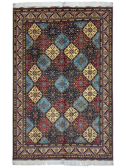 Hand-Knotted Afghani Kashi Wool Rug – 6’9″  x  9’6″ - Tampa Home & Garden Store