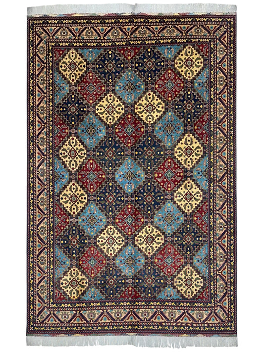 Hand-Knotted Afghani Kashi Wool Rug – 6’9″  x  9’6″ - Tampa Home & Garden Store