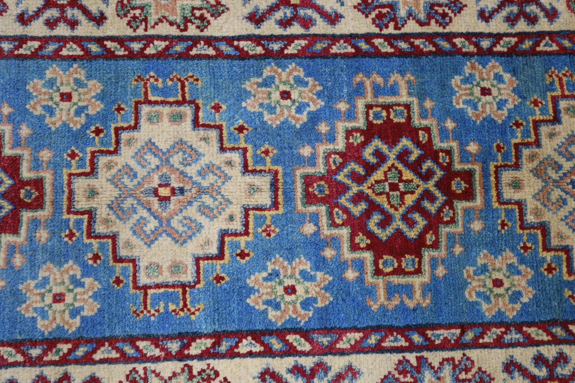 Hand-Knotted Afghani Kazak Wool Rug – 2’0″  x  5’10″ - Tampa Home & Garden Store