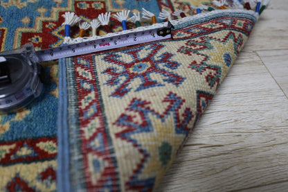 Hand-Knotted Afghani Kazak Wool Rug – 2’0″  x  5’10″ - Tampa Home & Garden Store
