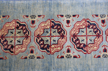 Hand-Knotted Afghani Kazak Wool Rug – 2’1″  x  5’7″ - Tampa Home & Garden Store