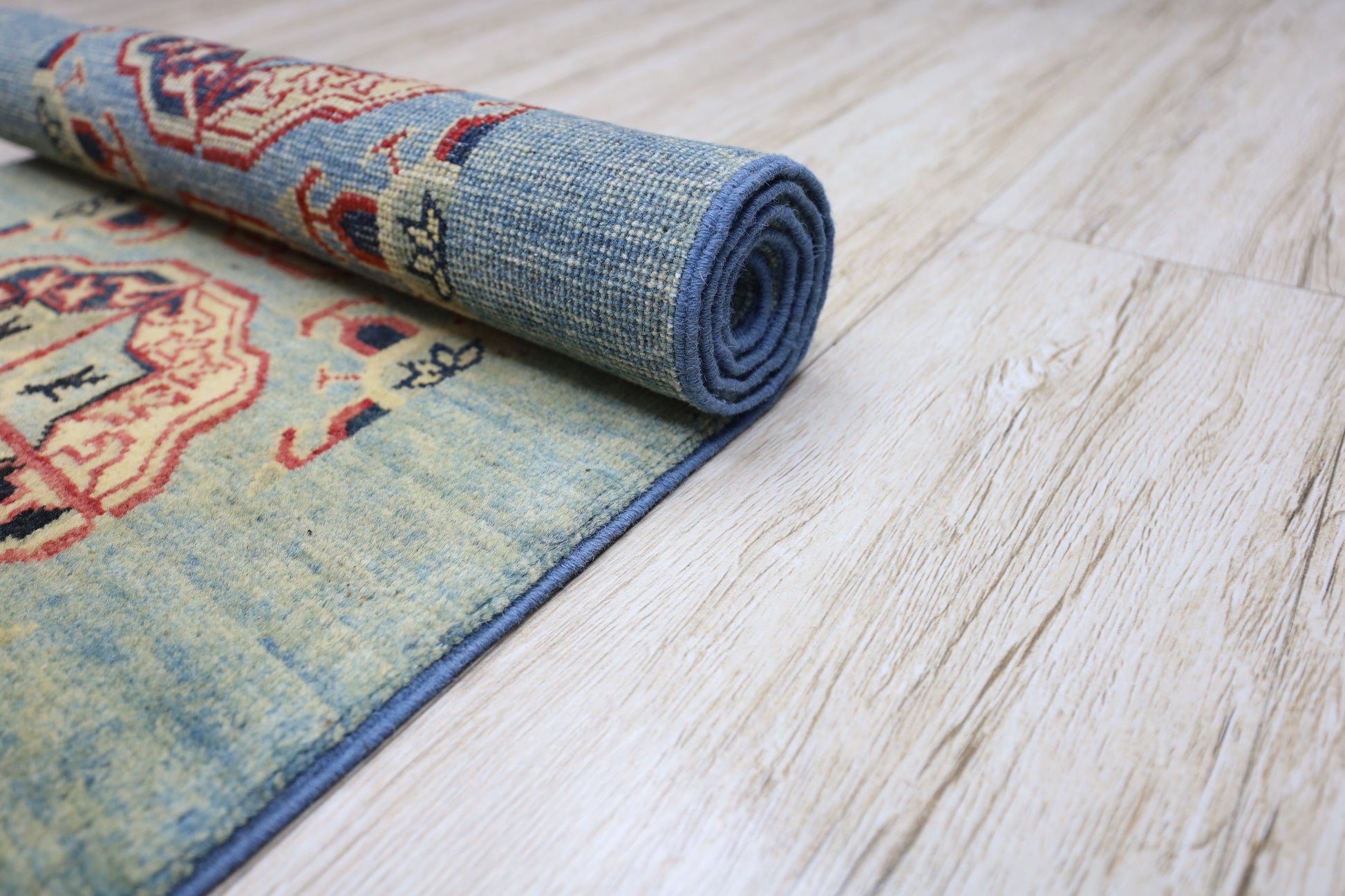 Hand-Knotted Afghani Kazak Wool Rug – 2’1″  x  5’7″ - Tampa Home & Garden Store