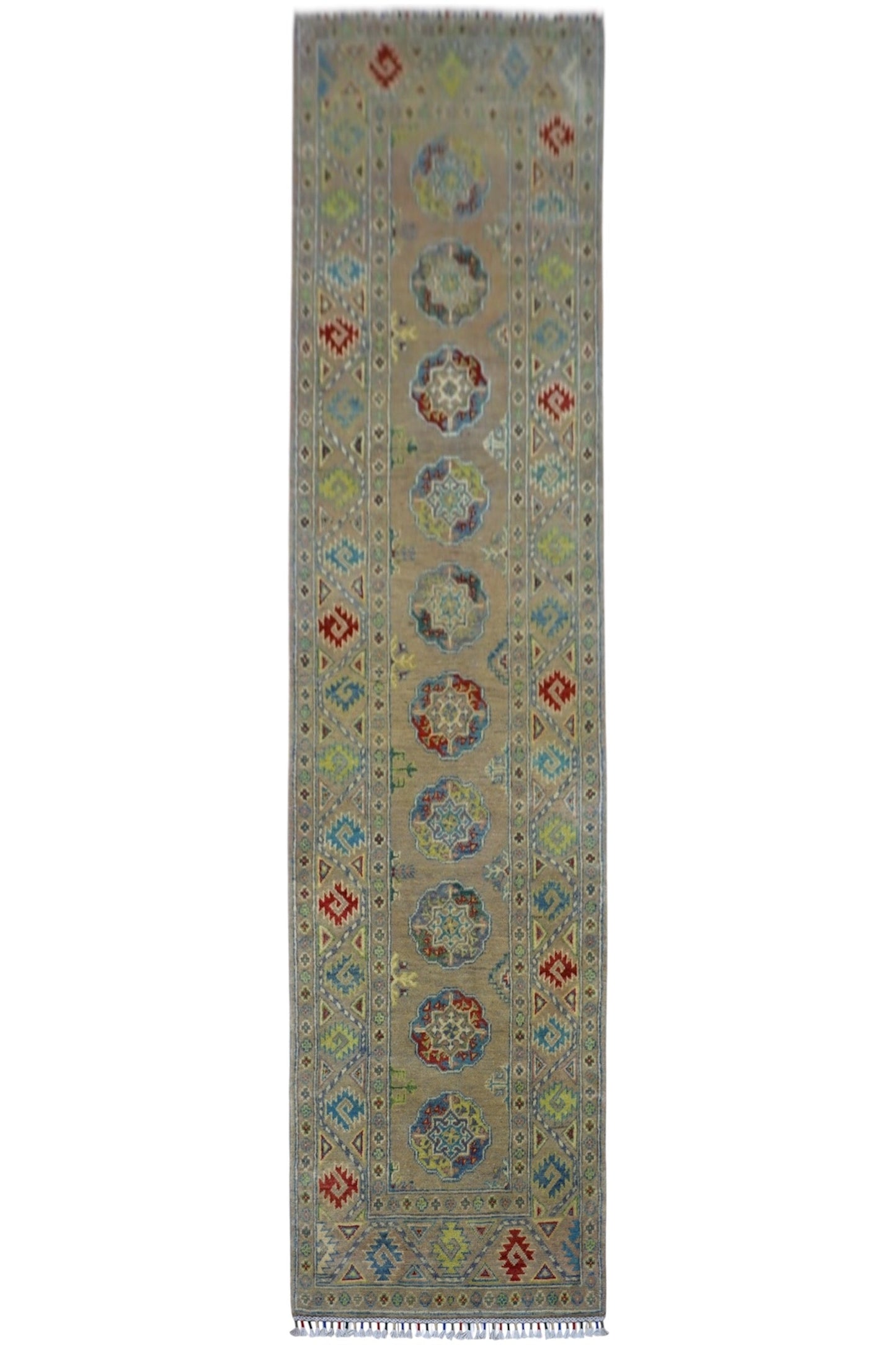 Hand-Knotted Afghani Kazak Wool Rug – 2’7″  x  10’0″ - Tampa Home & Garden Store