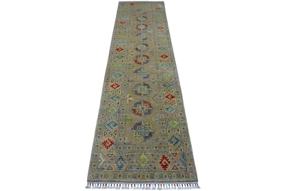 Hand-Knotted Afghani Kazak Wool Rug – 2’7″  x  10’0″ - Tampa Home & Garden Store