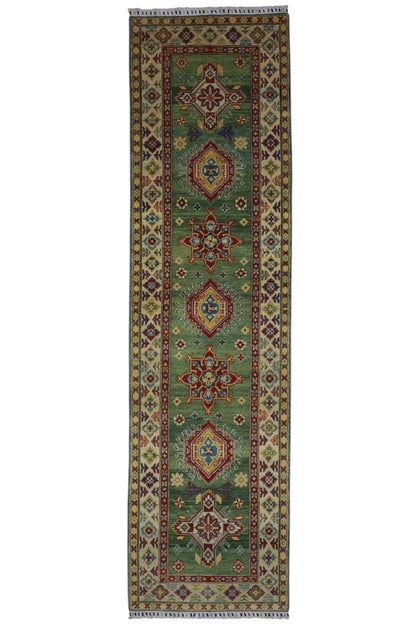 Hand-Knotted Afghani Kazak Wool Rug – 2’7″  x  9’8″ - Tampa Home & Garden Store