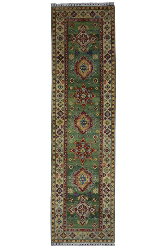 Hand-Knotted Afghani Kazak Wool Rug – 2’7″  x  9’8″ - Tampa Home & Garden Store