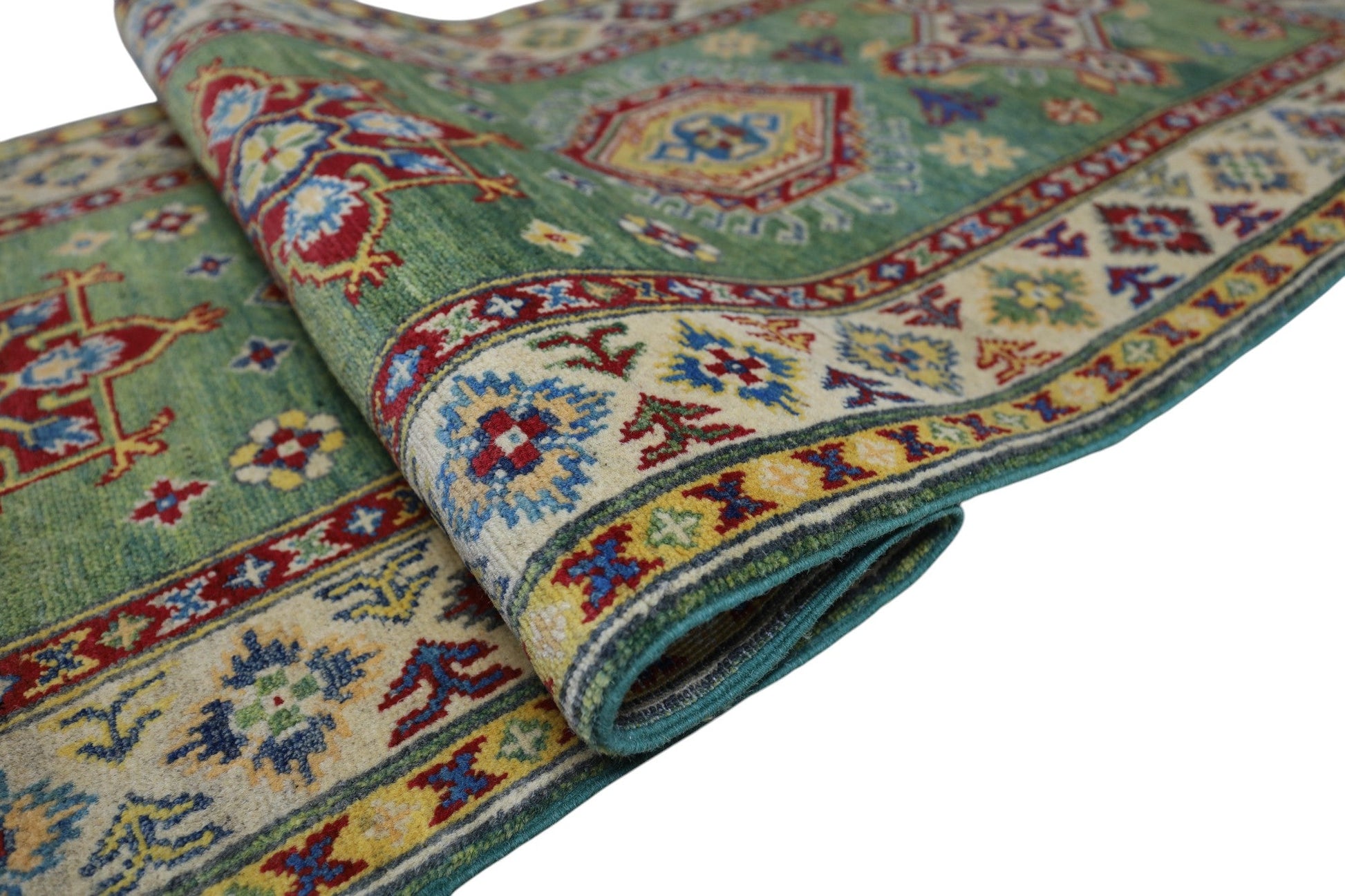 Hand-Knotted Afghani Kazak Wool Rug – 2’7″  x  9’8″ - Tampa Home & Garden Store