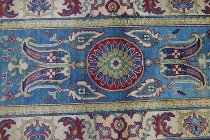 Hand-Knotted Afghani Kazak Wool Rug – 2’8″  x  9’9″ - Tampa Home & Garden Store