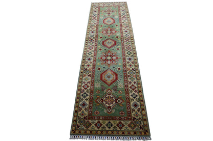 Hand-Knotted Afghani Kazak Wool Rug – 2’9″  x  9’2″ - Tampa Home & Garden Store