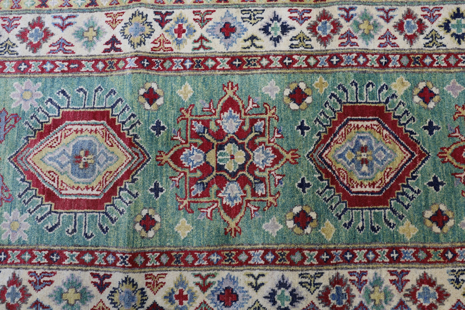 Hand-Knotted Afghani Kazak Wool Rug – 2’9″  x  9’2″ - Tampa Home & Garden Store