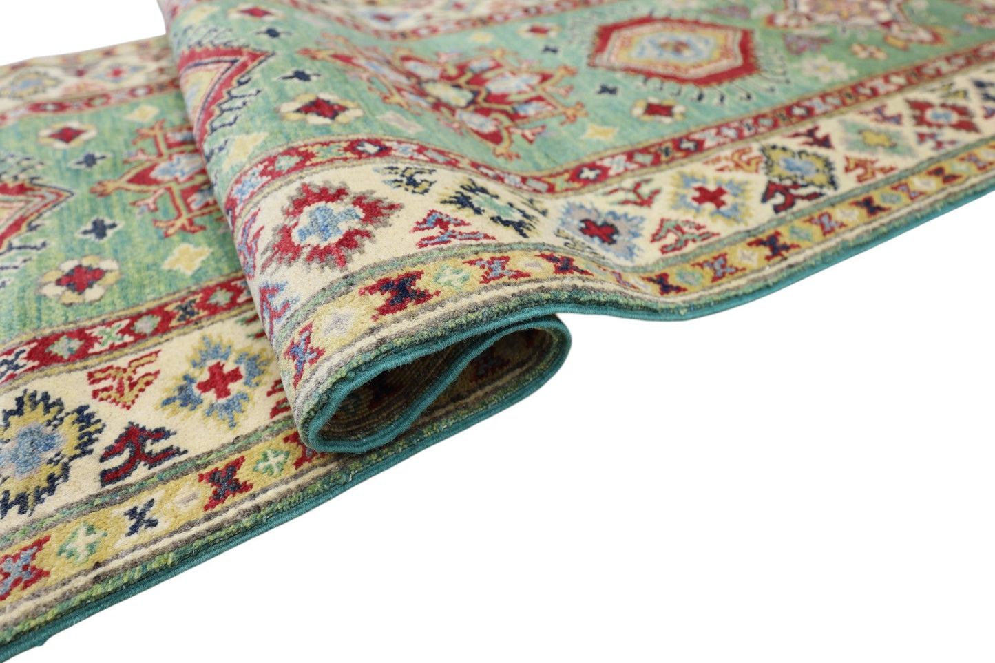 Hand-Knotted Afghani Kazak Wool Rug – 2’9″  x  9’2″ - Tampa Home & Garden Store