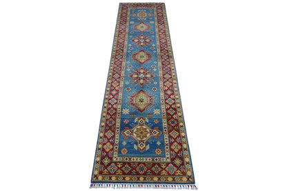 Hand-Knotted Afghani Kazak Wool Rug – 2’9″  x  9’9″ - Tampa Home & Garden Store