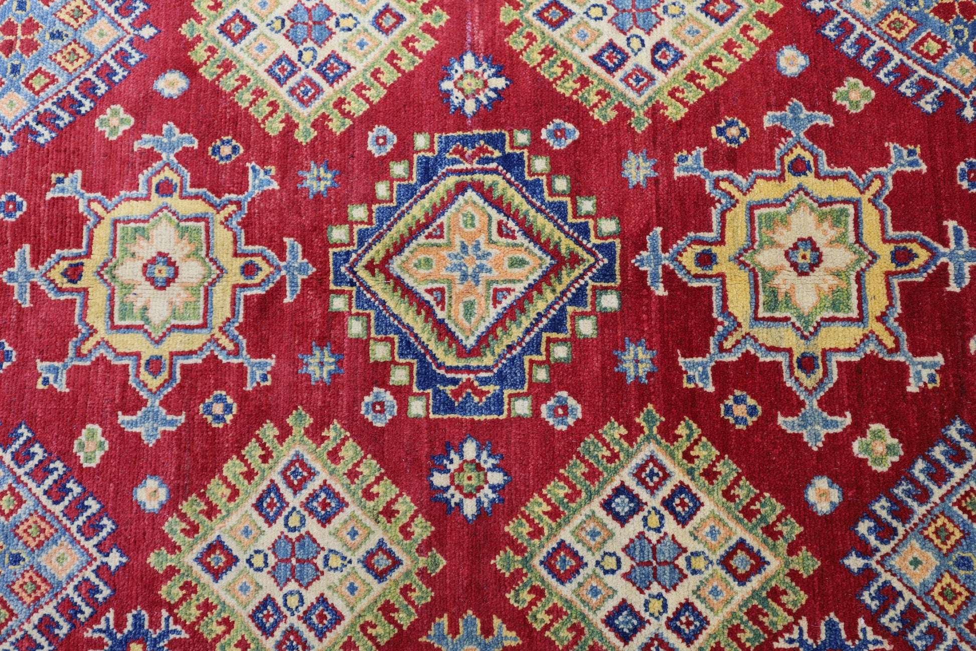 Hand-Knotted Afghani Kazak Wool Rug – 3’10″  x  6’0″ - Tampa Home & Garden Store