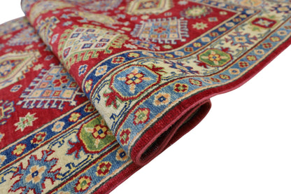 Hand-Knotted Afghani Kazak Wool Rug – 3’10″  x  6’0″ - Tampa Home & Garden Store