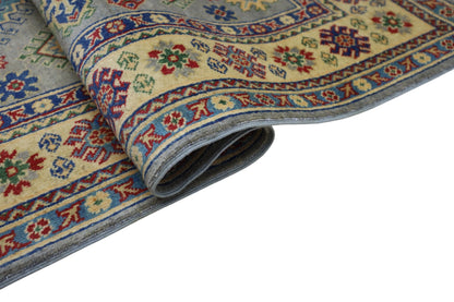 Hand-Knotted Afghani Kazak Wool Rug – 3’11″  x  5’6″ - Tampa Home & Garden Store