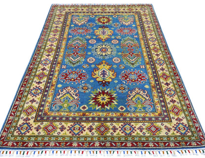 Hand-Knotted Afghani Kazak Wool Rug – 3’11″  x  6’0″ - Tampa Home & Garden Store