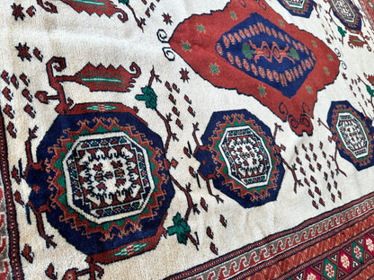 Hand-Knotted Afghani Kazak Wool Rug - 4'8" x 7'2" - Tampa Home & Garden Store