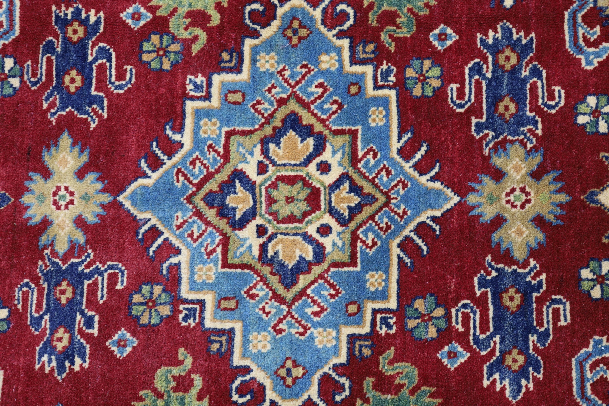 Hand-Knotted Afghani Kazak Wool Rug – 4’9″  x  6’8″ - Tampa Home & Garden Store