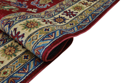 Hand-Knotted Afghani Kazak Wool Rug – 4’9″  x  6’8″ - Tampa Home & Garden Store