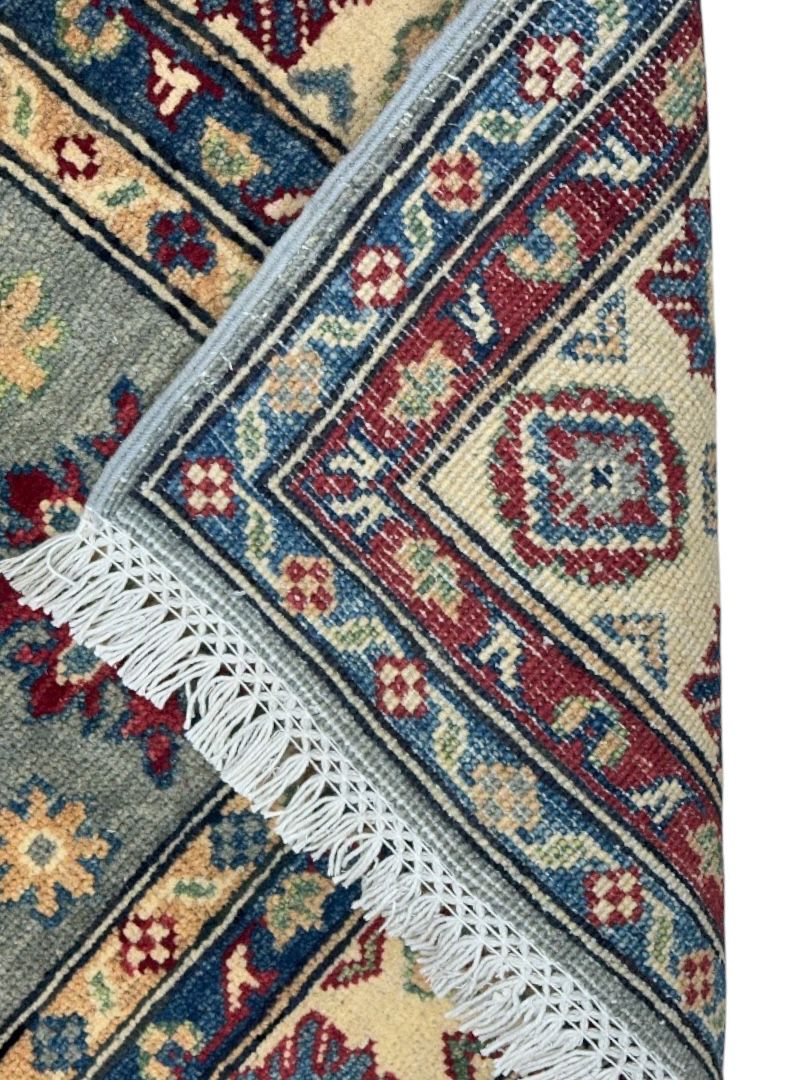 Hand-Knotted Afghani Kazak Wool Rug – 4’ x  6’ - Tampa Home & Garden Store