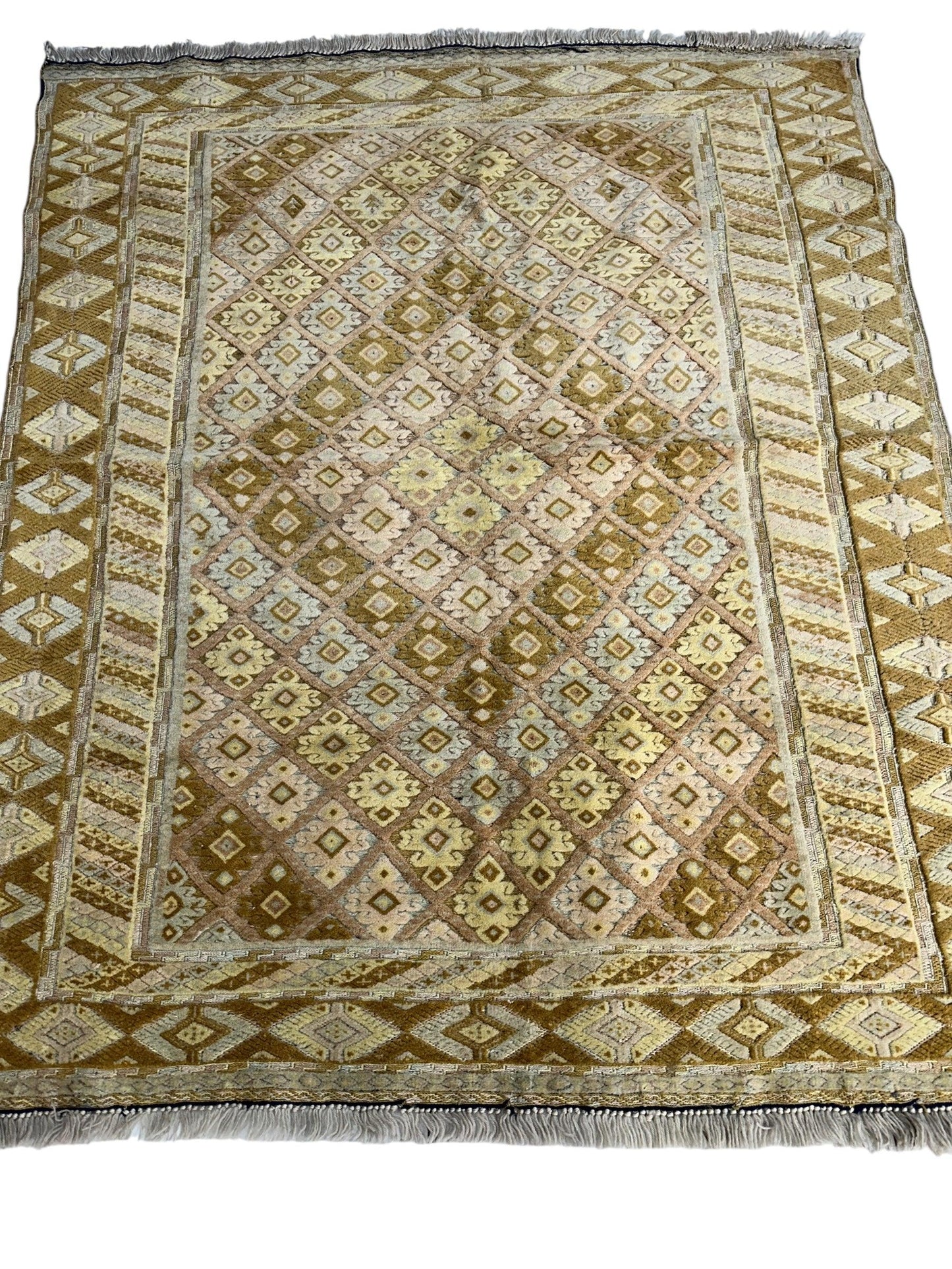 Hand-Knotted Afghani Nakhunak Wool Rug - 4' x 4'11" - Tampa Home & Garden Store