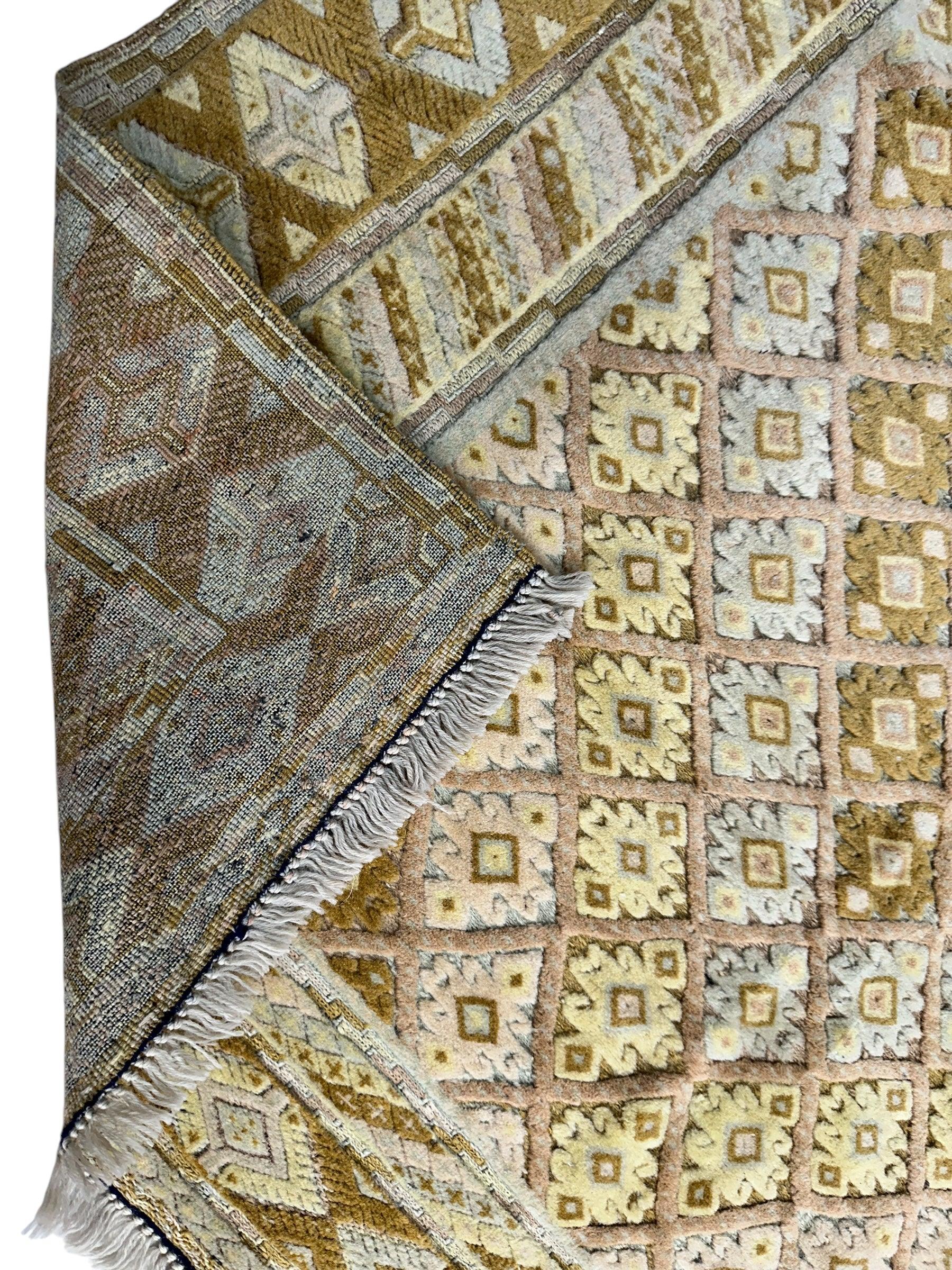 Hand-Knotted Afghani Nakhunak Wool Rug - 4' x 4'11" - Tampa Home & Garden Store