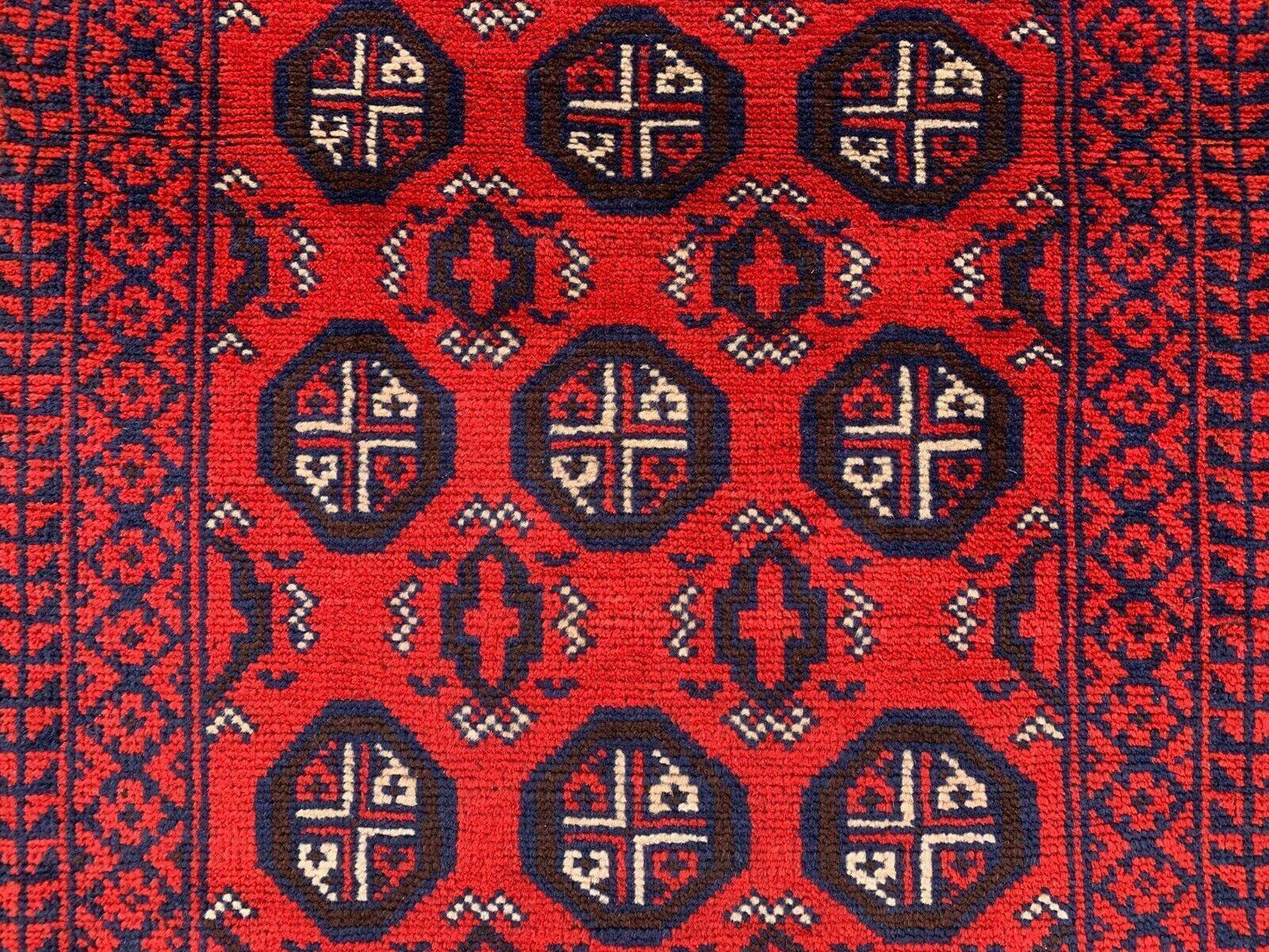 Hand Knotted Afghani Wool Baluch Runner Rug With Rug Pad 2x7 Ft - Tampa Home & Garden Store