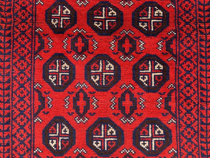 Hand Knotted Afghani Wool Baluch Runner Rug With Rug Pad 2x7 Ft - Tampa Home & Garden Store