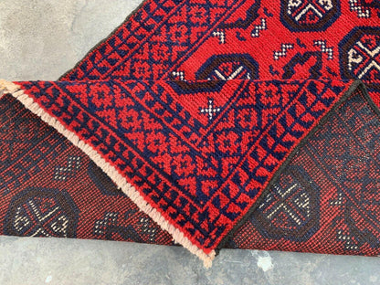 Hand Knotted Afghani Wool Baluch Runner Rug With Rug Pad 2x7 Ft - Tampa Home & Garden Store