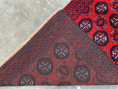 Hand Knotted Afghani Wool Baluch Runner Rug With Rug Pad 2x7 Ft - Tampa Home & Garden Store