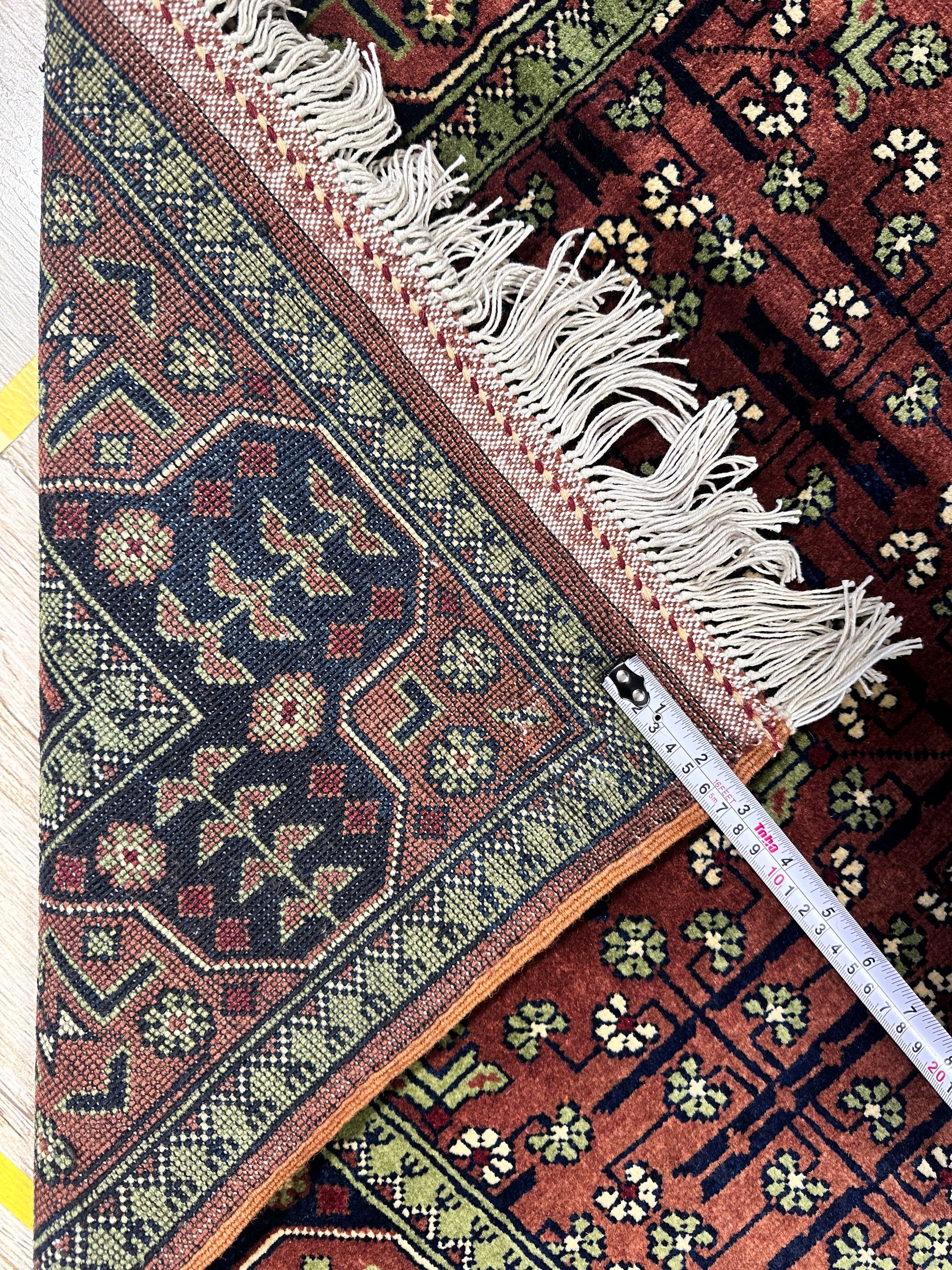 Hand-Knotted Bukharayi Rug – Brown 59” x 40” | Traditional Afghani Wool Rug - Tampa Home & Garden Store