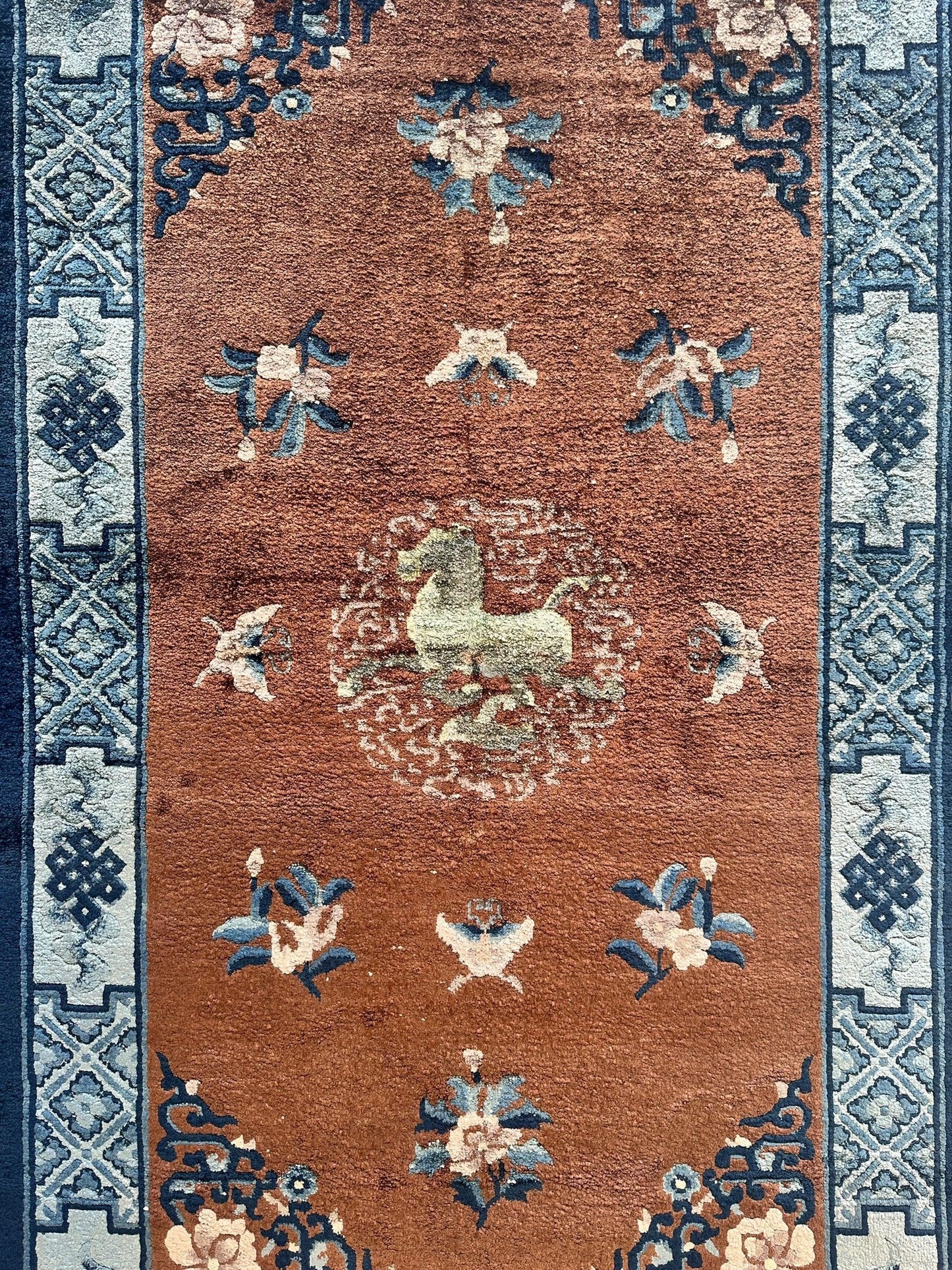 Hand-Knotted Chinese Silk Peking Rug – 3’ x 5’ – Luxurious Floral Design - Tampa Home & Garden Store