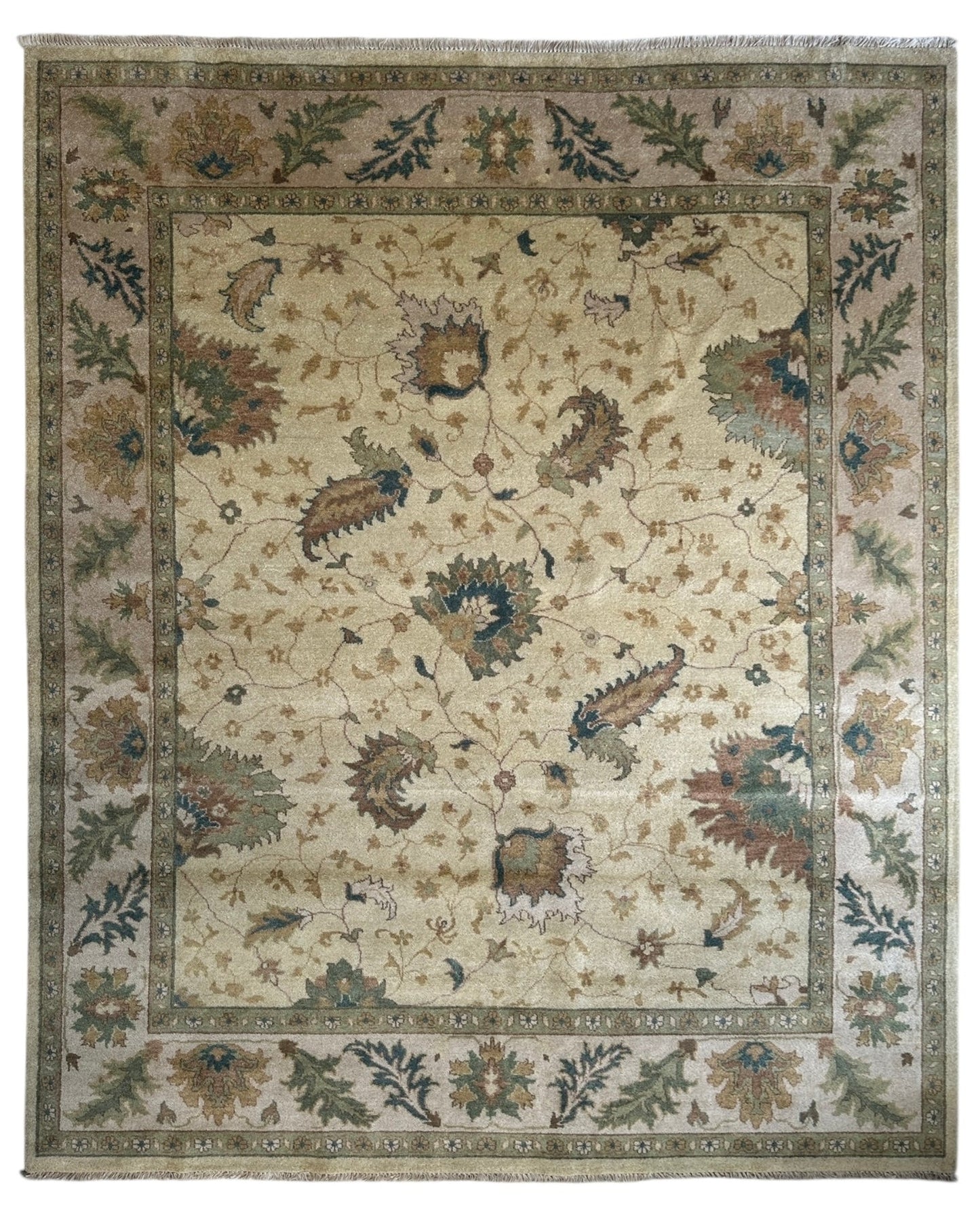Hand-Knotted Oushak Soft Wool Rug 8 x 10 - Tampa Home & Garden Store