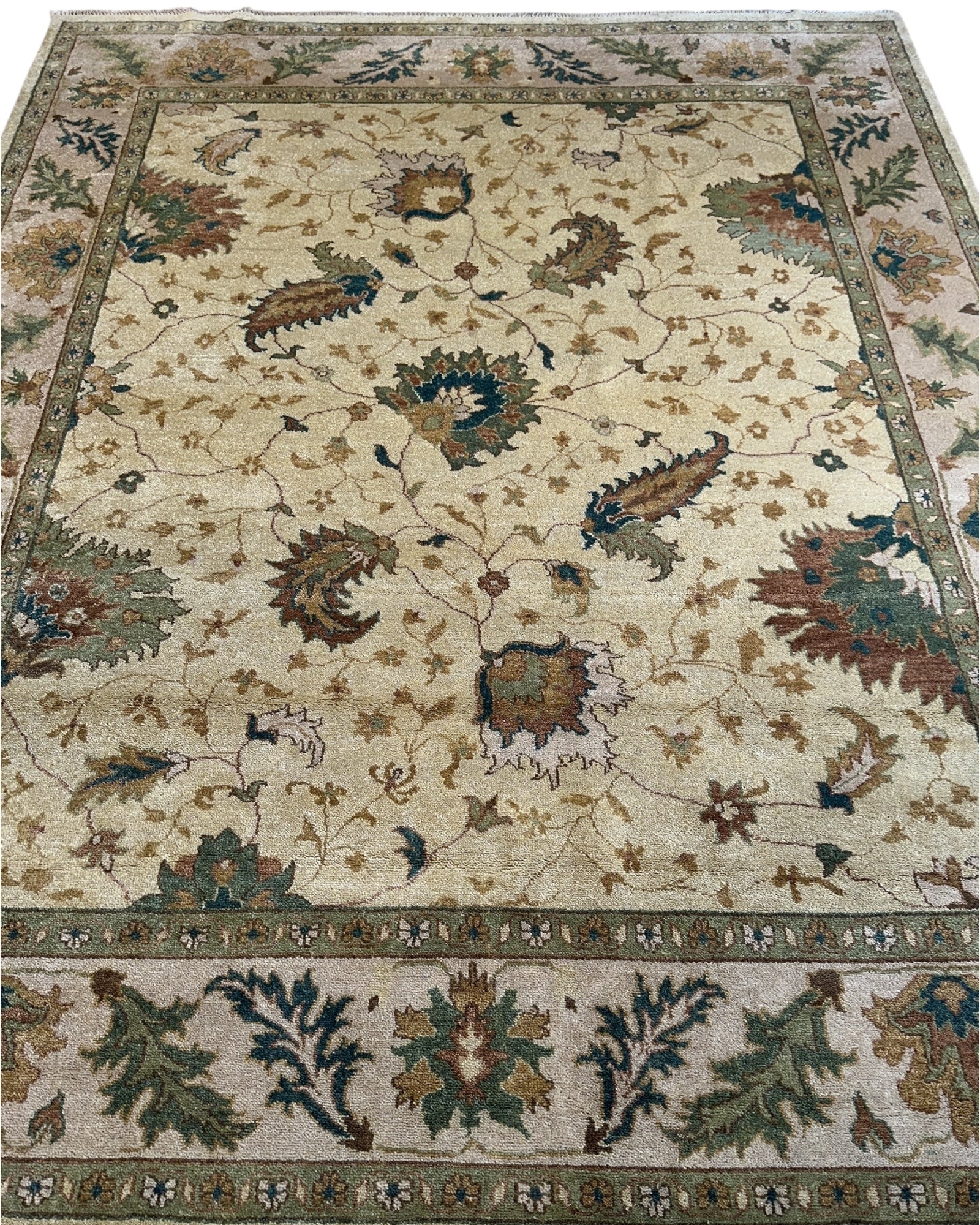 Hand-Knotted Oushak Soft Wool Rug 8 x 10 - Tampa Home & Garden Store
