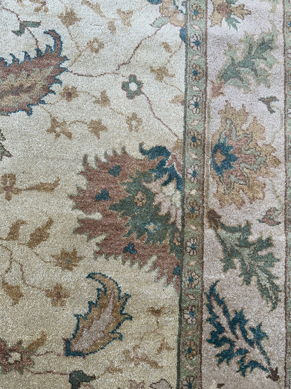 Hand-Knotted Oushak Soft Wool Rug 8 x 10 - Tampa Home & Garden Store