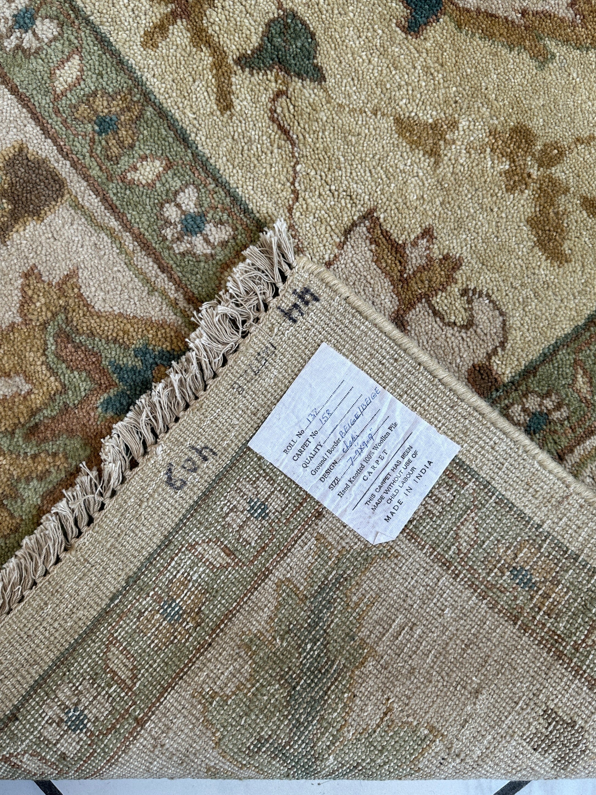 Hand-Knotted Oushak Soft Wool Rug 8 x 10 - Tampa Home & Garden Store