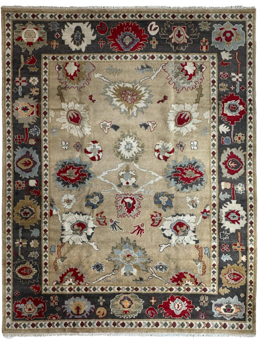 Hand Knotted Oushak Traditional Wool Rug, Living Room 9 x 12 Rug - Tampa Home & Garden Store