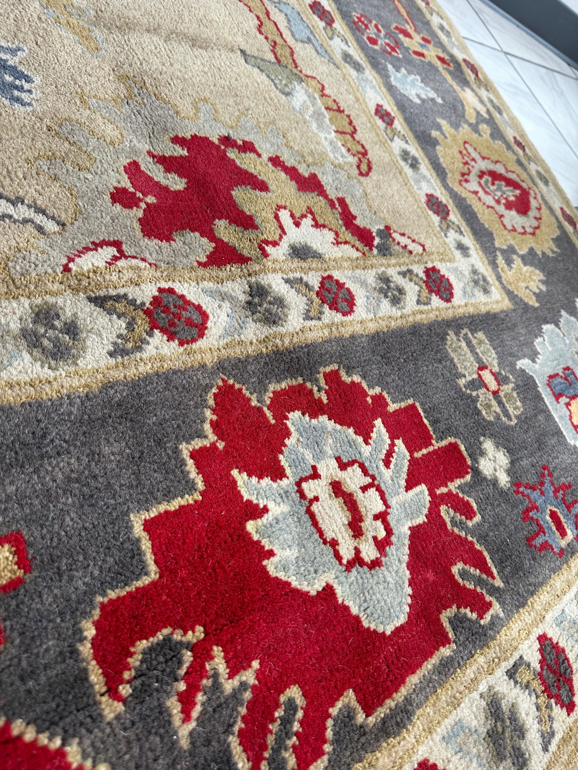 Hand Knotted Oushak Traditional Wool Rug, Living Room 9 x 12 Rug - Tampa Home & Garden Store
