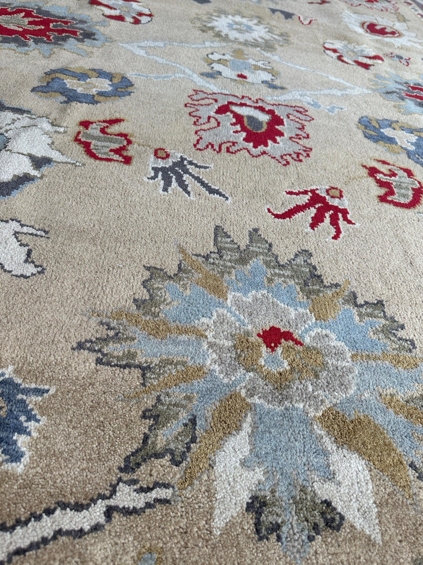 Hand Knotted Oushak Traditional Wool Rug, Living Room 9 x 12 Rug - Tampa Home & Garden Store